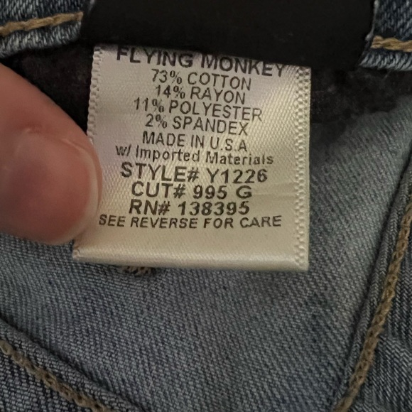 Flying Monkey Distressed Skinny Jeans, Size 27 - Picture 6 of 6